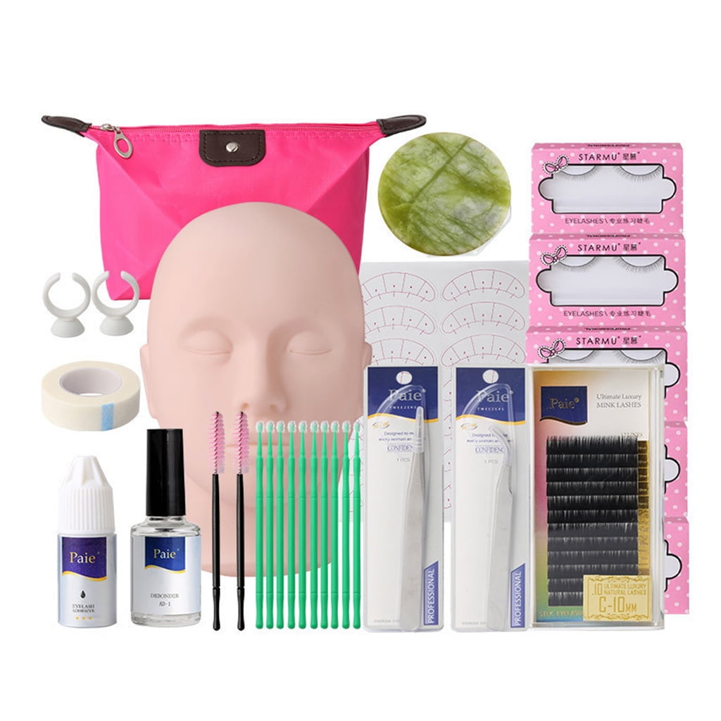 TINYSOME Pro Lashes Kit False Eyelash Extensions Practice Kit Lash Graft Makeup Training