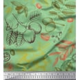thumbnail image 1 of Soimoi Cotton Duck Fabric Leaves & Palm Fruits Fabric Prints By Yard 42 Inch Wide, 1 of 1