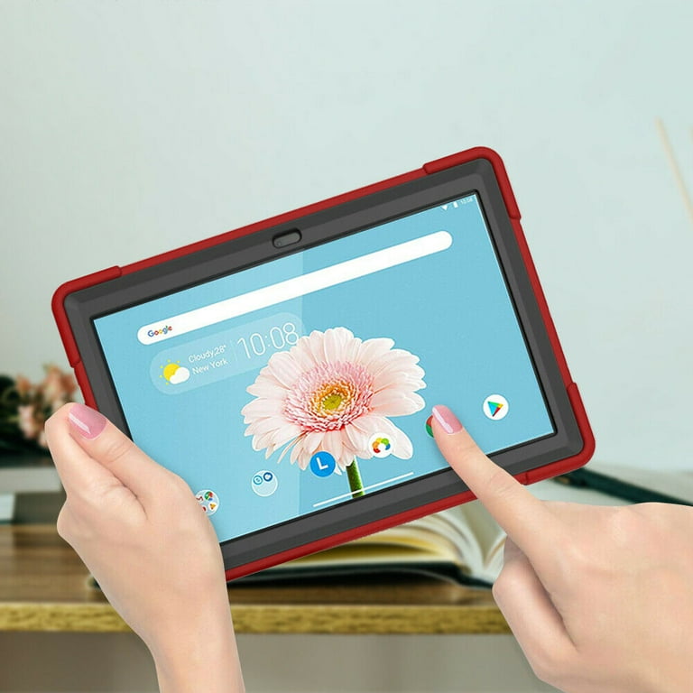 Goldcherry for Lenovo Tab M10 TB-X605F Case Heavy Duty Shockproof Kids  Friendly Silicone Cover With Kickstand For Lenovo Tab M10 10.1 Inch  TB-X605F