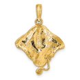 thumbnail image 4 of FB Jewels 14K Yellow Gold Stingray 2D Pendant, 4 of 4