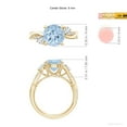 thumbnail image 5 of ANGARA Natural Nature Inspired 2.3 ct Aquamarine & Diamond Twisted Vine Ring in 14K Yellow Gold for Women (Size-9mm) | March Birthstone, Anniversary, Jewelry Gift for Women | Natural Aquamarine Ring, 5 of 9