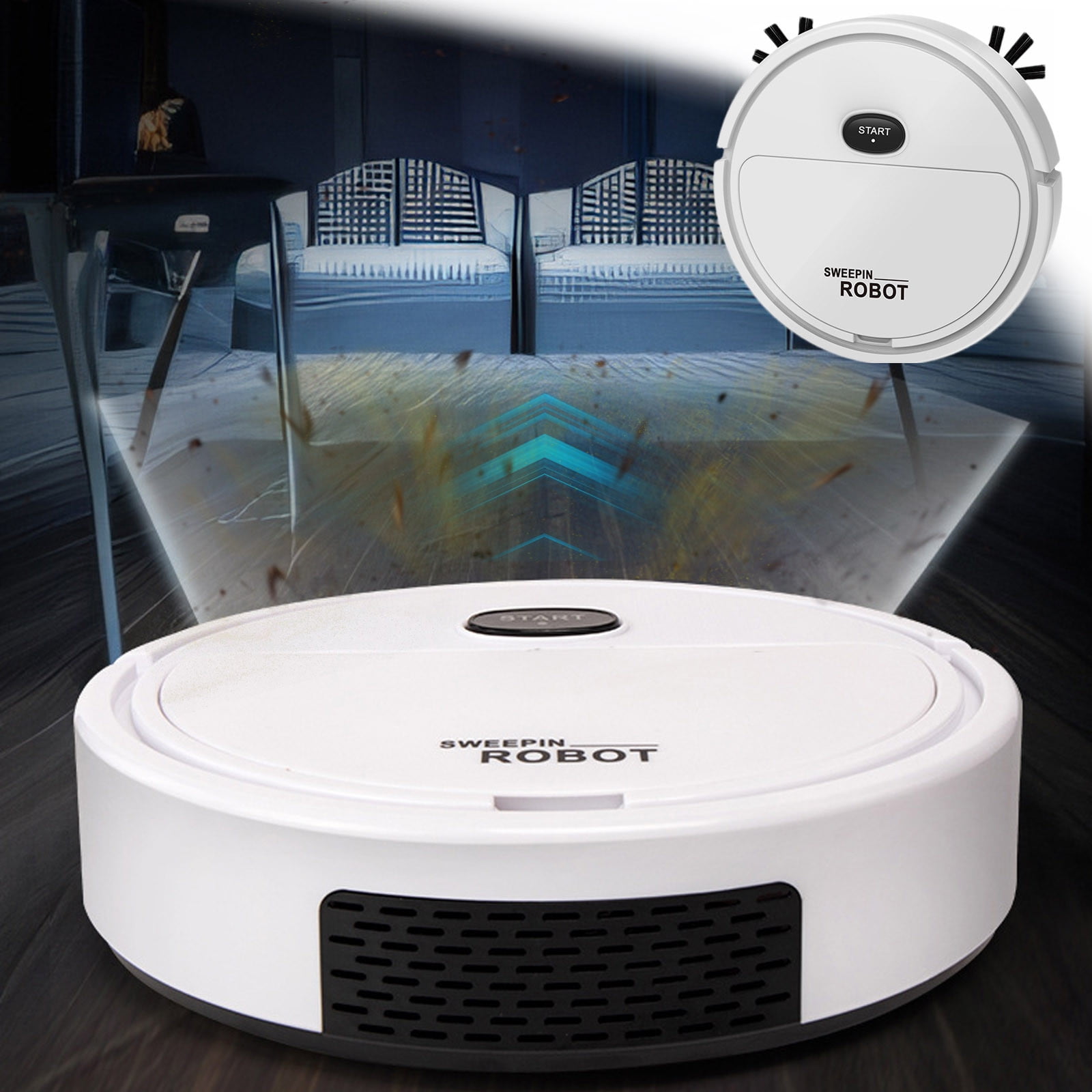 SPOORYYO Robot Vacuum Kids Holiday Gifts Smart Robot Toy Vacuum Cleaner Auto Floor Cleaning Toy Play With Children And Pet