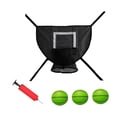 thumbnail image 1 of Juego de aro de baloncesto con trampolín, 3 mini balones de baloncesto y 1 bomba, fácil de instalar Bola verde, 1 of 9