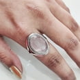 thumbnail image 4 of Natural Rose Quartz Ring, Woman's Quartz Ring, Natural Birthstone, Designer Band, 925 Sterling Silver, Womens Ring, Christmas, Thanksgiving, Handmade, Statement Jewelry, Natural Gemstone Ring, 4 of 6