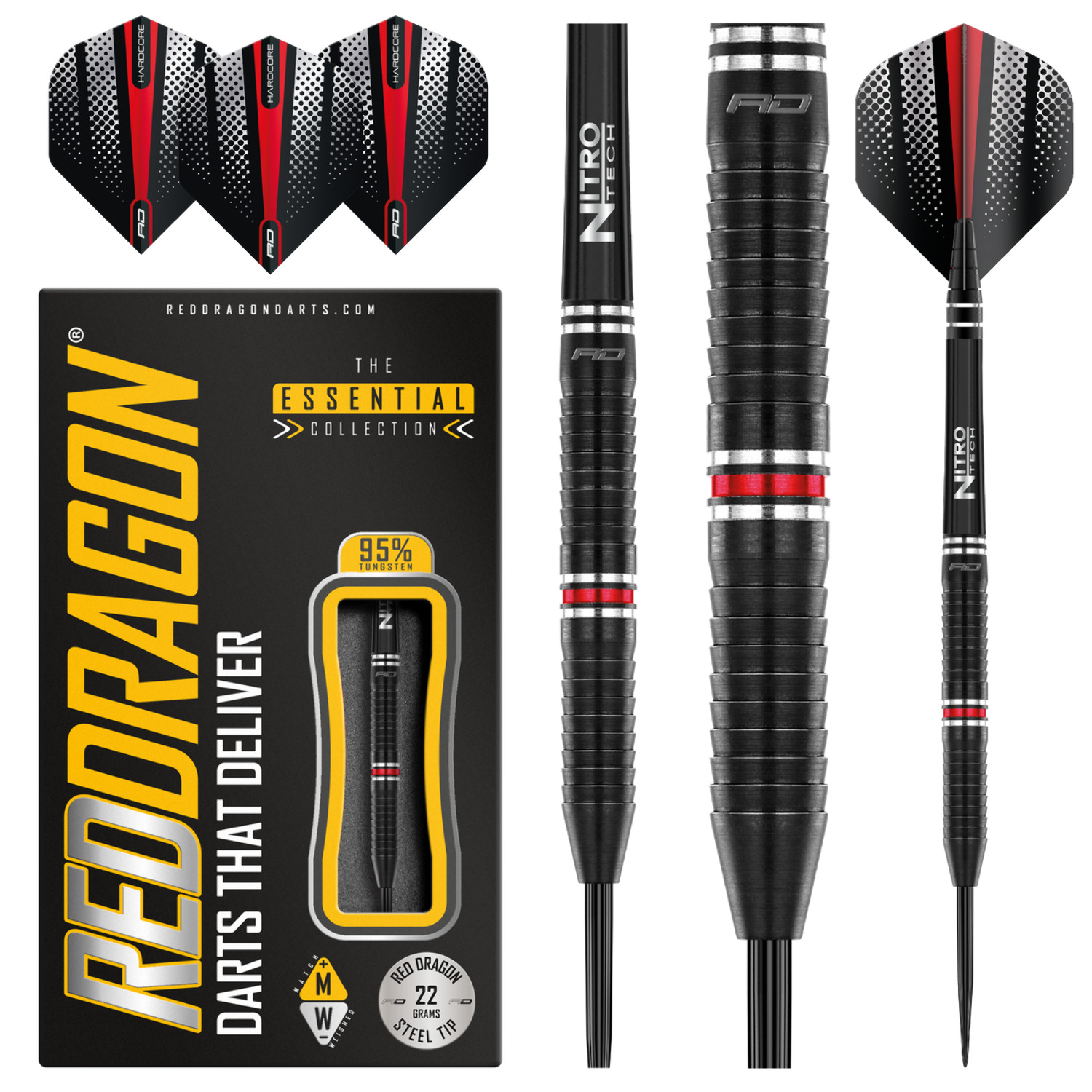 Red Dragon Razor Edge ZX95 22g Steel Tip Darts