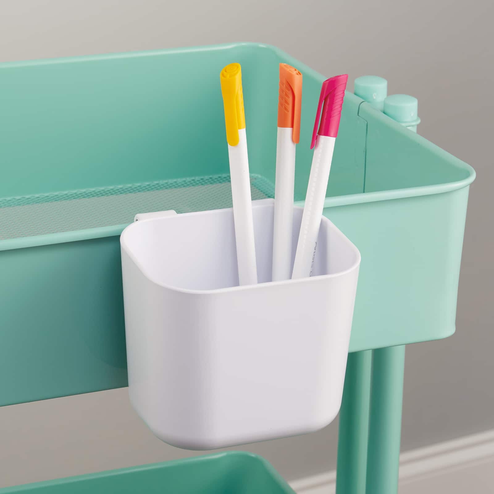 Simply Tidy Cart Bins - White Plastic Storage Containers for Craft Supplies, Pens & Tools, Compatible with Lexington, Hudson & Gramercy Carts, 24 Total Bins, 12 Pack