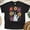 Black, variant on Liberty Flower Power T-Shirt for Women, Retro USA Statue of Liberty Graphic Tee, Maroon, Size L