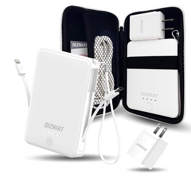 Batería externa OIZNIAT ultradelgada de 10.000 mAh con USB-C y Lightning