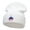 White, variant on Patriotic Cupcake Embroidered 12 Inch Long Knitted Beanie - Olive OSFM