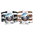 thumbnail image 1 of Greek Seaside Scenery Happy Onomatopoeia Bracelet Hand Strap Leather Rope Wristband Double Set, 1 of 3