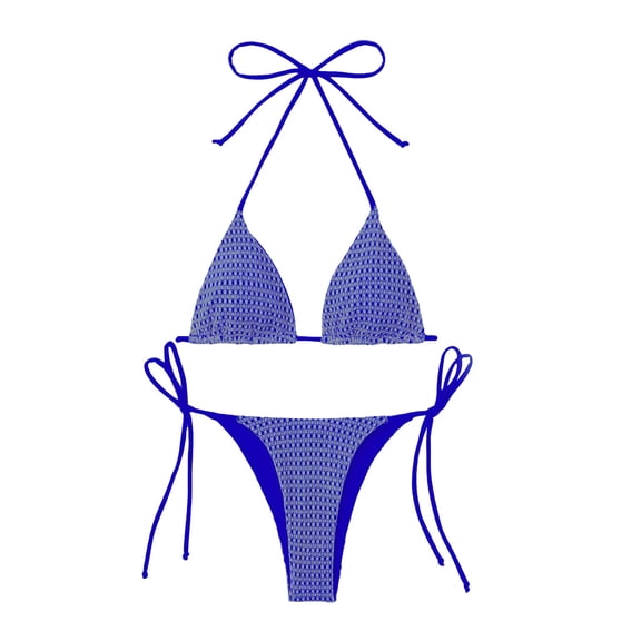 Afdoent Bikini Sets For Women Ladies Summer Bikini Colour Block Printed Split Swimsuit Halter Bathing Suits Swimwear 2026 Retro Swimsuit