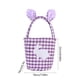 thumbnail image 3 of Decoraciones de Pascua, adornos de Pascua, regalos de Pascua, decoración de Pascua, linda canasta a cuadros con orejas de conejo, huevos de Pascua, dulces, regalo, almacenamiento, bolso de mano con pa, 3 of 6