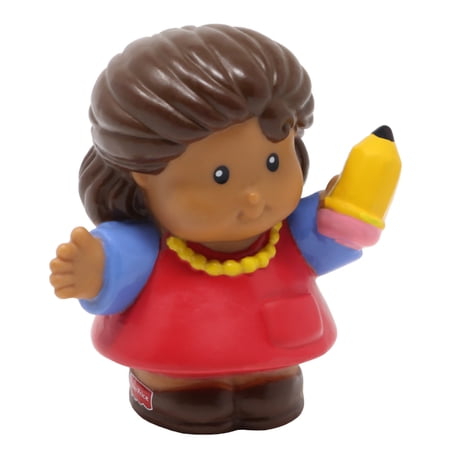 Replacement Part for Collectible Fisher-Price Little People Discovery Village School Playset C4284 - Replacement Hispanic Teacher Figure Kathleen - Carrying Pencil