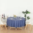 thumbnail image 6 of (12 Pack) Navy Blue Premium Round Heavy-Duty Plastic Table Covers (Reusable), 6 of 6