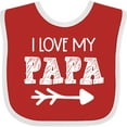 thumbnail image 3 of Inktastic I Love My Papa with Arrow Boys or Girls Baby Bib, 3 of 4