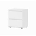 thumbnail image 1 of Tvilum Aurora Table de Chevet Moderne 2 Tiroirs en Blanc, 1 of 11