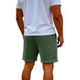 thumbnail image 5 of Nestiefly Mens Waffle Shorts Summer Casual Textured Knit Drawstring Elastic Waist Comfy Short with Pockets Beach Vacation Dark Green XL, 5 of 7