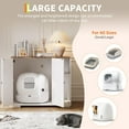 thumbnail image 4 of Litter Robot Enclosure, Cat Litter Box Furniture with Power Outlet, Cat Litter Box Enclosure Cabinet with Double Doors and open shelf for Litter Robot, 4 of 7