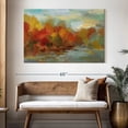 thumbnail image 3 of Elephant Stock October Dreamscape Ii Wall Art - Horizontal Canvas Wall Art - Living Room Wall Decor - Nature Canvas - Green And Orange Decor By Silvia Vassileva - 51" x 34", 3 of 8