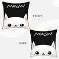 thumbnail image 3 of Kll Cat Meow Decorative Throw Pillow Covers Velvet Soft For Couch Sofa Bedroom Living Room Outdoor -18"X18", 3 of 8