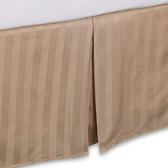 Wamsutta 500-Thread-Count PimaCott Damask Full Bed Skirt in Taupe