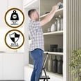 thumbnail image 3 of Sorfey 2-Step Step Ladder Slim, Anti-Slip Foldable Ladder Step Stool, Gray Wood & Silver, 3 of 4