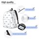 thumbnail image 3 of Disketp Cute Shark print Canvas Backpack Lightweight Travel Daypack Student Rucksack Laptop Backpack-Small, 3 of 5