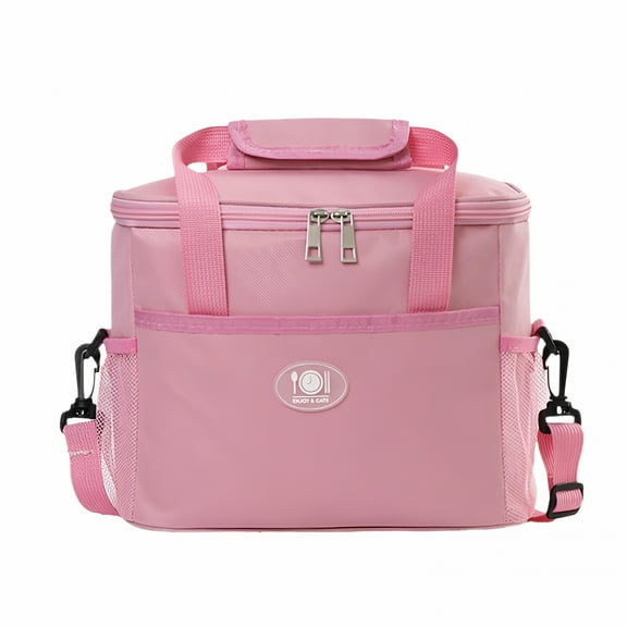 GASTROPOD Lunch Bag for Women/Men,Reusable Lunch Box Leakproof Cooler Bag for Adult,Collapsible Lunch Bag with Adjustable Shoulder Strap for Work Office Picnic Beach,10.23X8.27X5.9In (Pink)