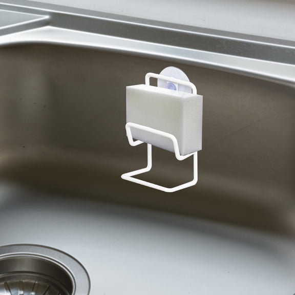Metal Suction Cup Sink Drain Rack Wall Sucker Sponge Storage Drying Holder Kitchen Sink Soap Stand Dish Cloth Shelf Organizer,Dish Rack