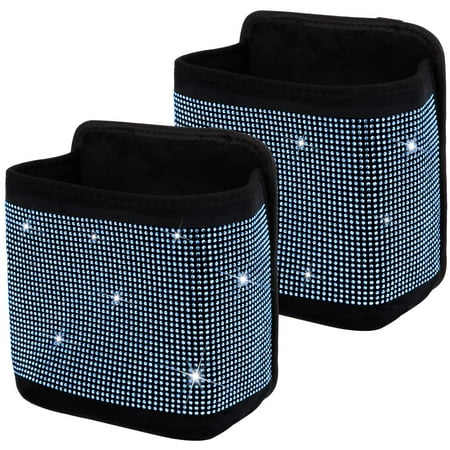 eing Car Seat Organizer Premium Seat Back/Front Seat Travel Caddy Bag, Bling Crystal Car Front Seat Organizer, Pratical Car Garbage Pocket Bin, Diamond Car Accessory (2 - Pack,Blue)
