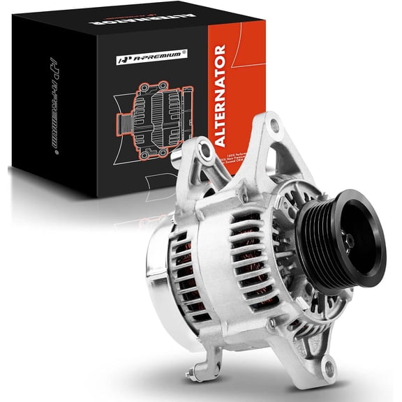 A-Premium Alternator Compatible with Dodge Ram 1500 2500 3500 4000 Dakota B150 B250 B350 B1500 B2500 B3500 D150 D250 D350 W150 W250 W350 & Jeep Grand Cherokeer 90Amp 12V 7-Groove Pulley Clockwise