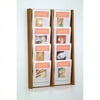 Wooden Mallet 8 Pocket Acrylic and Oak Literature Display in Medium Oak