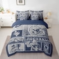 thumbnail image 2 of jejeloiu Rugby Ball Gamer 7-Piece Twin Bedding Sets,Teens Football Games Bedding Comforter Set For Ball Lovers Reversible, 2 of 8