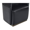 thumbnail image 6 of Sunpan Genval 18" Contemporary Leather Wheeled Lounge Chair in Black, 6 of 6