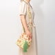 thumbnail image 4 of Bolso bohemio para mujer, bolso de lona con cordón y borla, bolso de playa de verano (verde oliva), 4 of 8