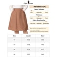 thumbnail image 6 of Agnes Orinda Women's Plus Size Skirt Casual Knee a Line Faux Suede Skirts, 6 of 8