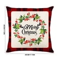 thumbnail image 3 of PiGOGI Christmas theme Pillow Covers Festive Throw Pillow Cases Xmas Decorative Cushion Covers Soft Washable for Sofa Bedroom Polyester, 3 of 7