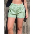 thumbnail image 3 of Honganda Women’s Button Front Plaid Shorts Lounge Shorts Bottoms Boxer Shorts, 3 of 5