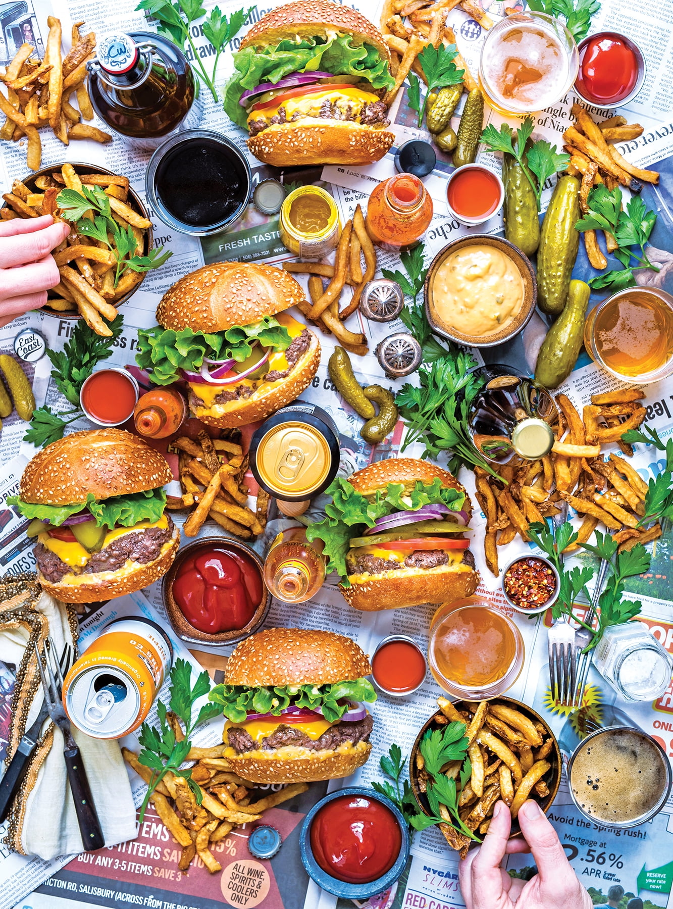 Cra-Z-Art Dennis Prescott 1000 Piece Jigsaw Puzzle - Burger Party -  Walmart.com