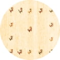 thumbnail image 1 of Ahgly Company Indoor Round Solid Brown Modern Area Rugs, 3' Round, 1 of 4
