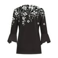 thumbnail image 3 of Yievot Womens Floral Print Open Front Cardigan 3/4 Sleeve Lightweight Breathable Casual Tops, 3 of 4