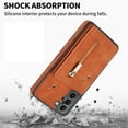 thumbnail image 3 of ELEHOLD Case for Samsung Galaxy S23 FE,PU Leather Wallet Cover with Credit Card Holder Zipper Storage Kickstand Function Shockproof Purse Phone Case for Women Girls,Brown, 3 of 7