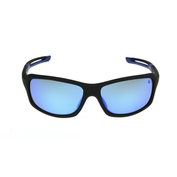 Ironman - IRONMAN Men's Black Mirrored Wrap Sunglasses PP12 - Walmart ...