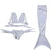 thumbnail image 1 of Bikini de tres piezas para niñas, traje de baño Sea-maid, traje de baño creativo para niños con cola de pez (120), 1 of 8
