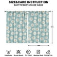 thumbnail image 2 of Floral Pattern Blackout Curtains 42Wx63L, 2 Panels Rod Pocket Drapes for Bedroom and Living Room, Soft Polyester Fabric, 2 of 2