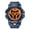 Blue Orange, variant on SMAEL 8075 Brand Quartz Digital Watch For Men Luxury Dual Display Sport Stopwatch Male Waterproof Multifunction LED Wristwatch
