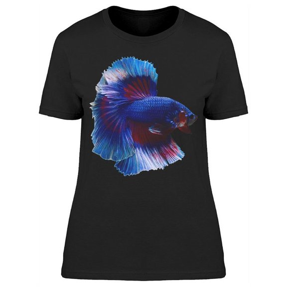 Betta Fish Dark Blue Beauty T-Shirt Women -Image by Shutterstock, Female Small