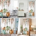 thumbnail image 2 of Fall Thanksgiving Shower Curtain Set with Hooks, Orange White Green Pumpkin Leaf Waterproof Fabric Bathroom Curtains Decor Home Accessories, Stall Long 54 X 78 Inch, 2 of 9