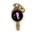 thumbnail image 1 of Cráneo de cabra Broche broche broche broche Metal retro, 1 of 3