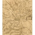 thumbnail image 2 of Vintage Maps 15x17 White Modern Wood Framed Museum Art Print Titled - Philadelphia 1777, 2 of 4